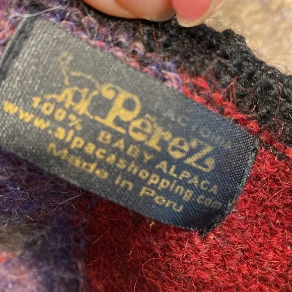 Factoria Perez Alpaca Wool Sweater No Size Tag-Possibly Medium? See Measurements - Picture 6 of 14